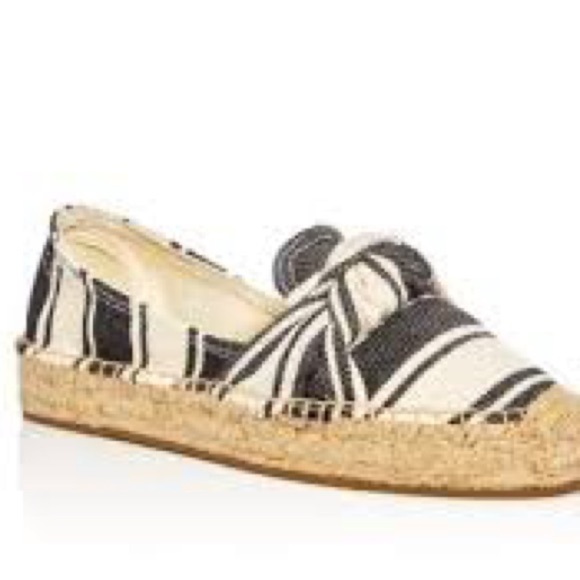Soludos Women Knotted Smoking Slipper Platform Espadrille Flats black/cream SZ 9 - Picture 1 of 11